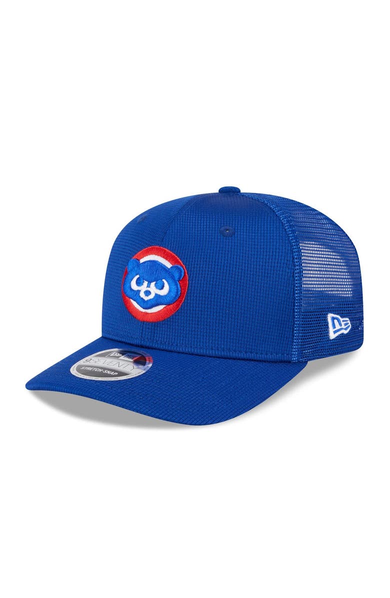 New Era Men's New Era  Royal Chicago Cubs 2025 Batting Practice 9SEVENTY Stretch-Snap Trucker Hat, Main, color, 