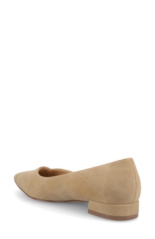 Journee Collection Carmin Pointed Toe Flat In Sand