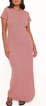 Petal & Pup Lowell Short Sleeve Knit Maxi Sweater Dress