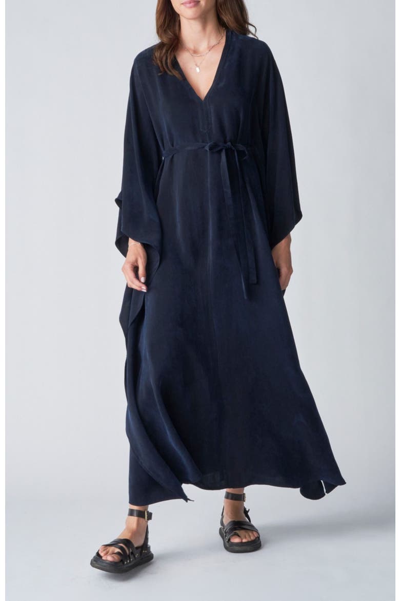 Belted Caftan, Main, color, Navy