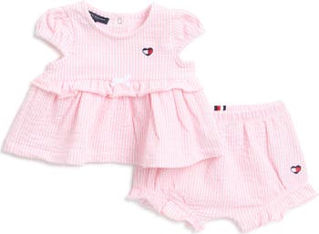 Stripe Ruffle Top & Shorts Set