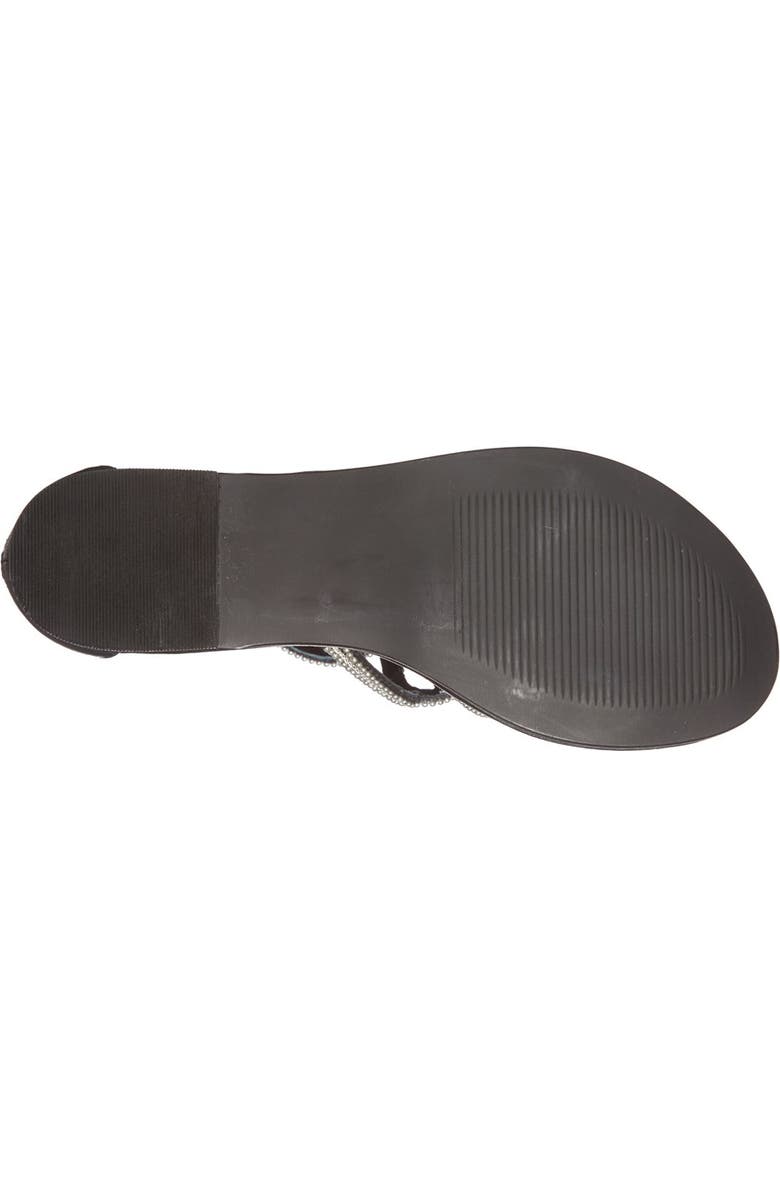 Topshop 'Fusion' Beaded Leather Sandal, Alternate, color,