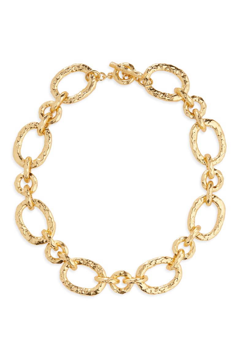 Bold Link Necklace, Main, color, GOLD