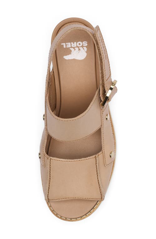 Sorel Joani Leather Grip Comfort Sandals In Brown