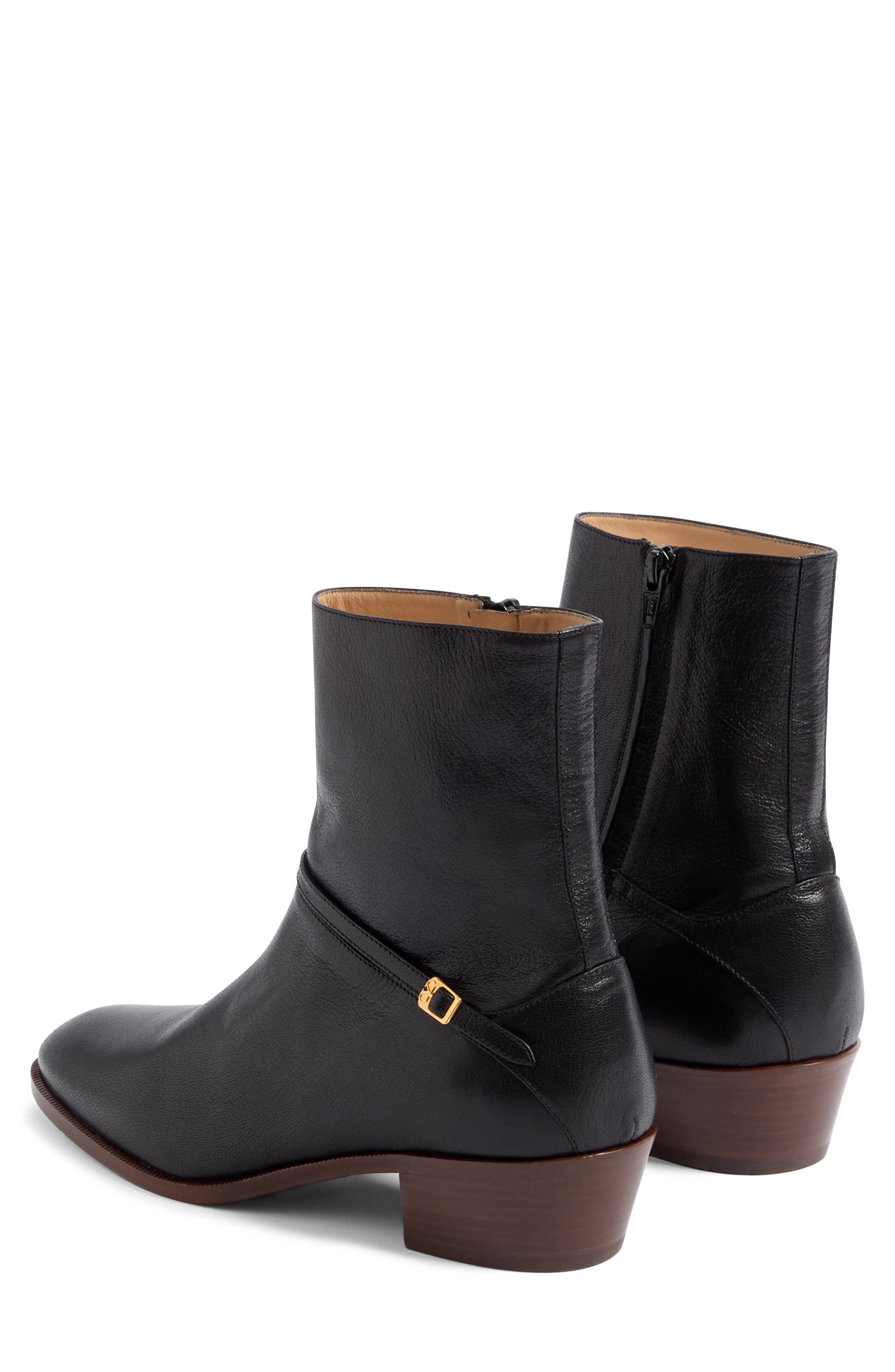 Valentino Garavani Pat VLOGO Ankle Boot, Alternate, color, Nero