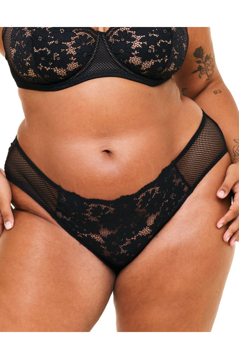 Roxanne Hipster Panties, Main, color, Black