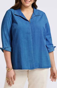 Foxcroft Agnes Denim Shirt