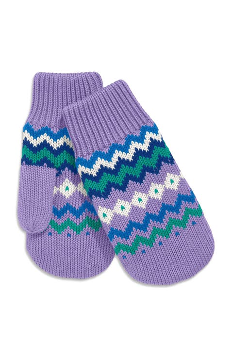 Kids Fleece-Lined Fair Isle Mittens