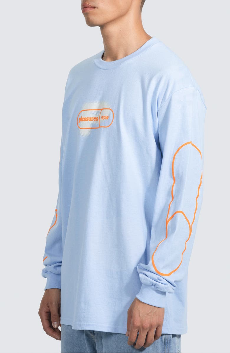 PLEASURES Pixel Long Sleeve Cotton Graphic T-Shirt, Alternate, color, 
