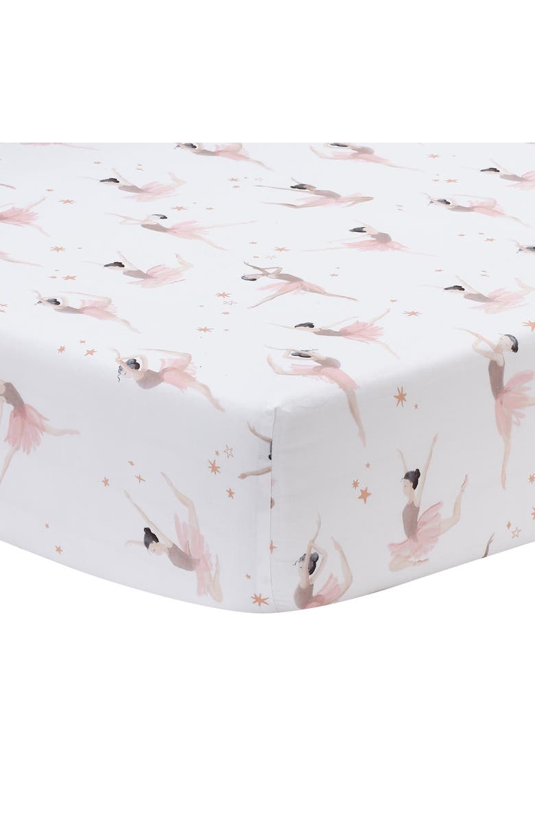 Lambs & Ivy Ballerina Baby 3-Piece Infant Nursery Baby Crib Bedding Set, Alternate, color, Pink