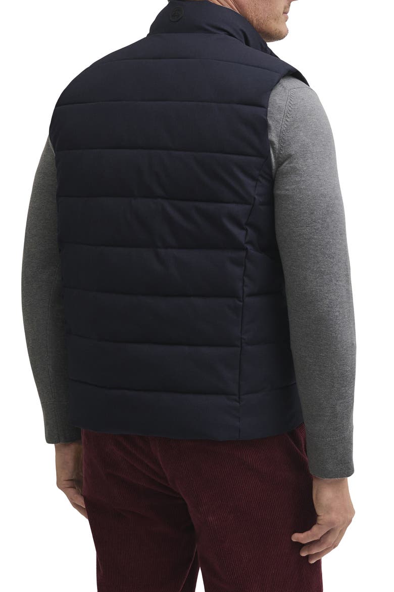 Quilted Stand Collar Vest, Alternate, color, NAVY MELANGE