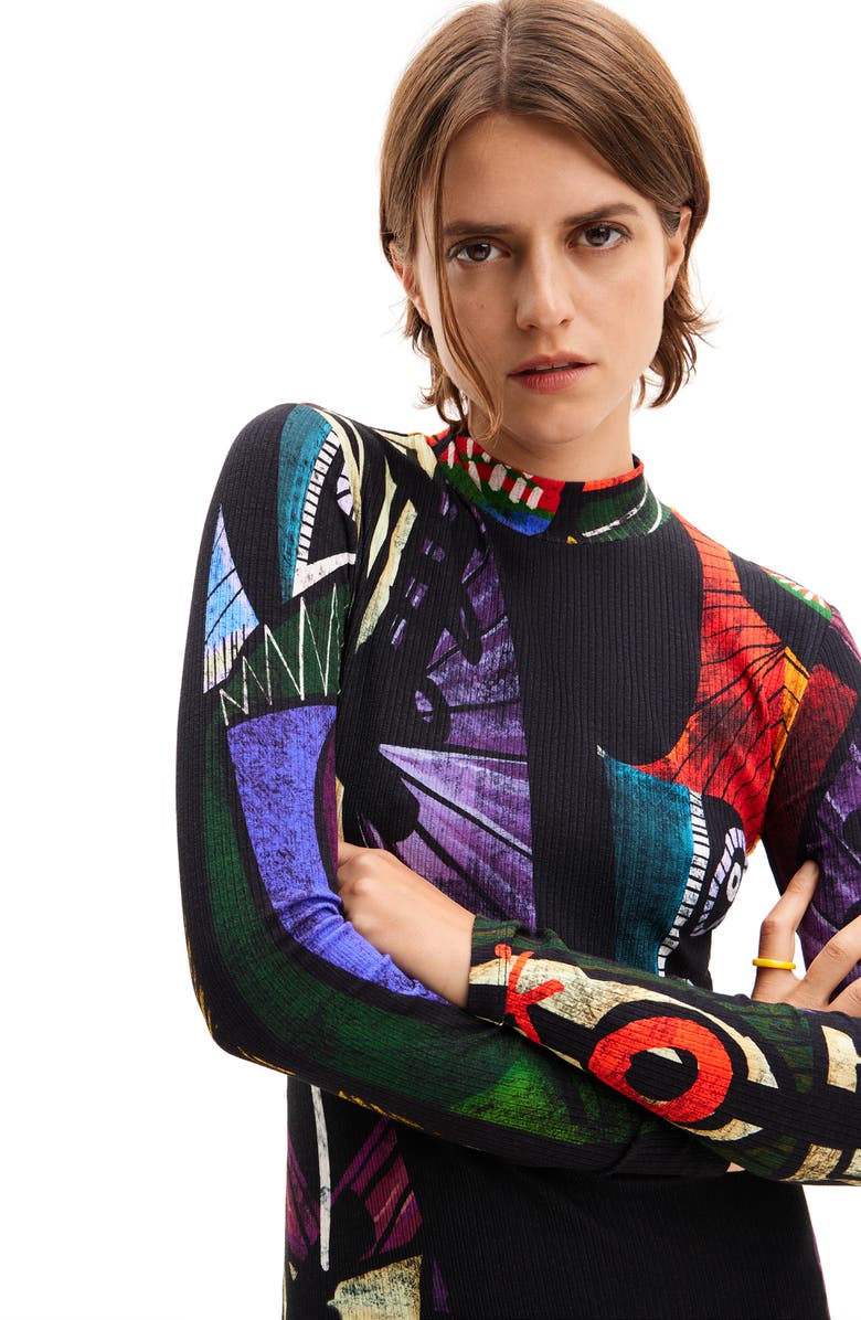 Desigual M. Christian Lacroix Arty Midi Dress, Alternate, color, 