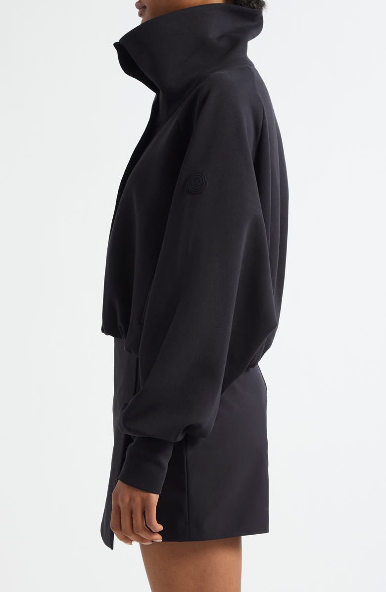 Moncler Cotton Blend Fleece Crop Jacket, Alternate, color,