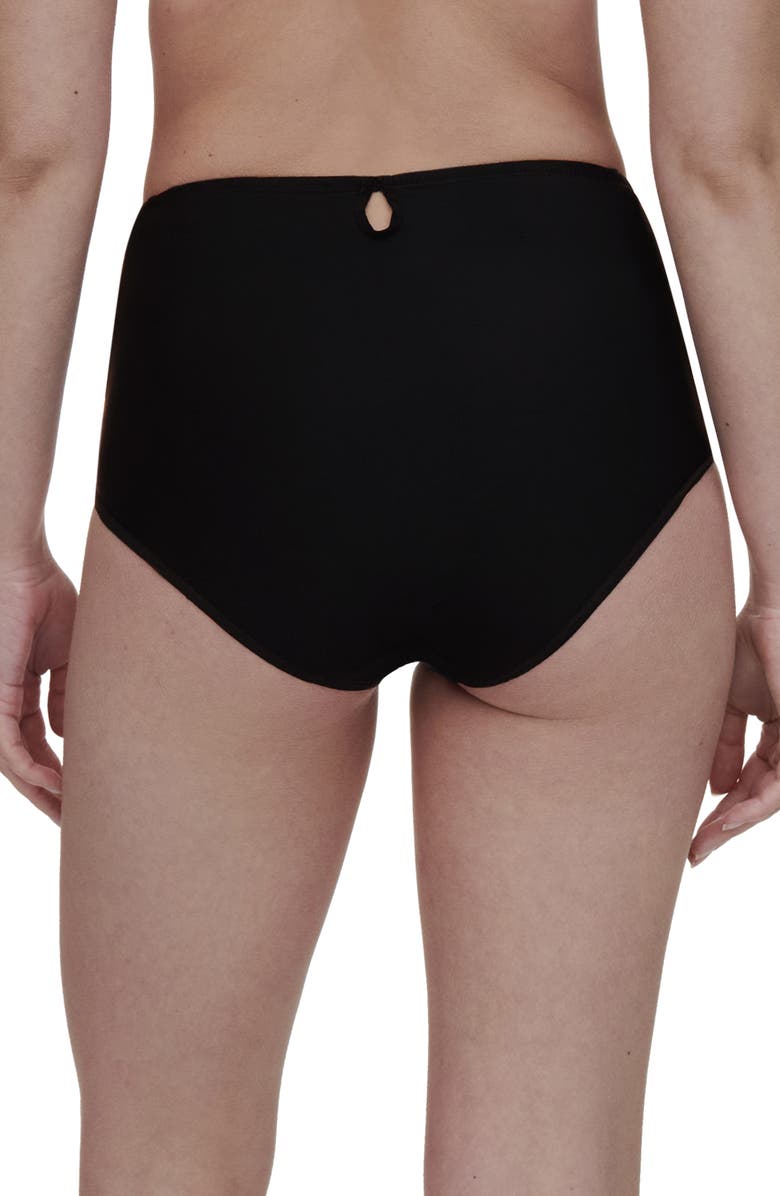 CHANTELLE PULP High Waist Lace Inset Briefs, Alternate, color, Black