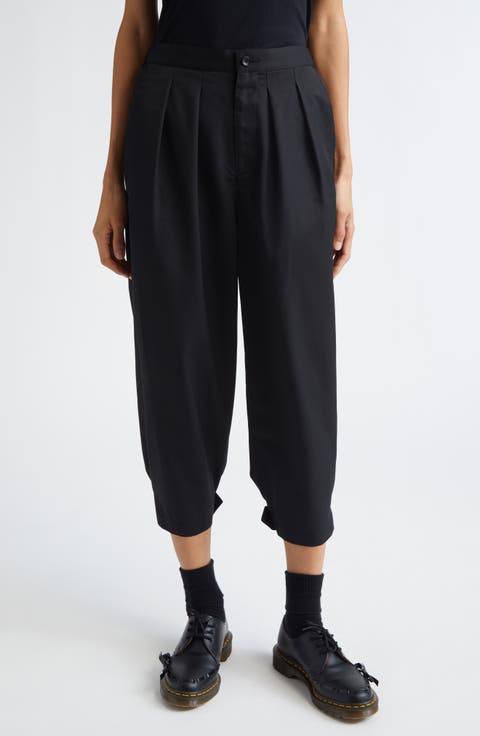 Pleated Yarn Dyed Gabardine Pants