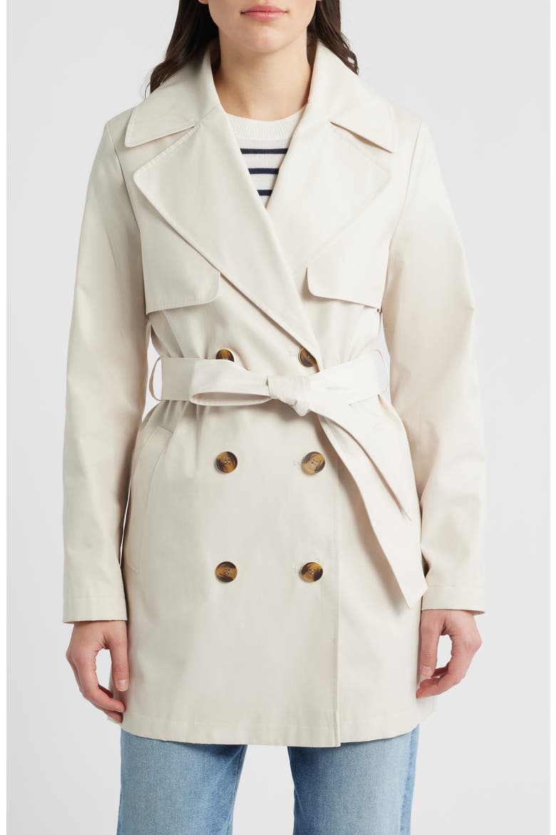 Water Resistant Cotton Blend Trench Coat, Alternate, color, OYSTER