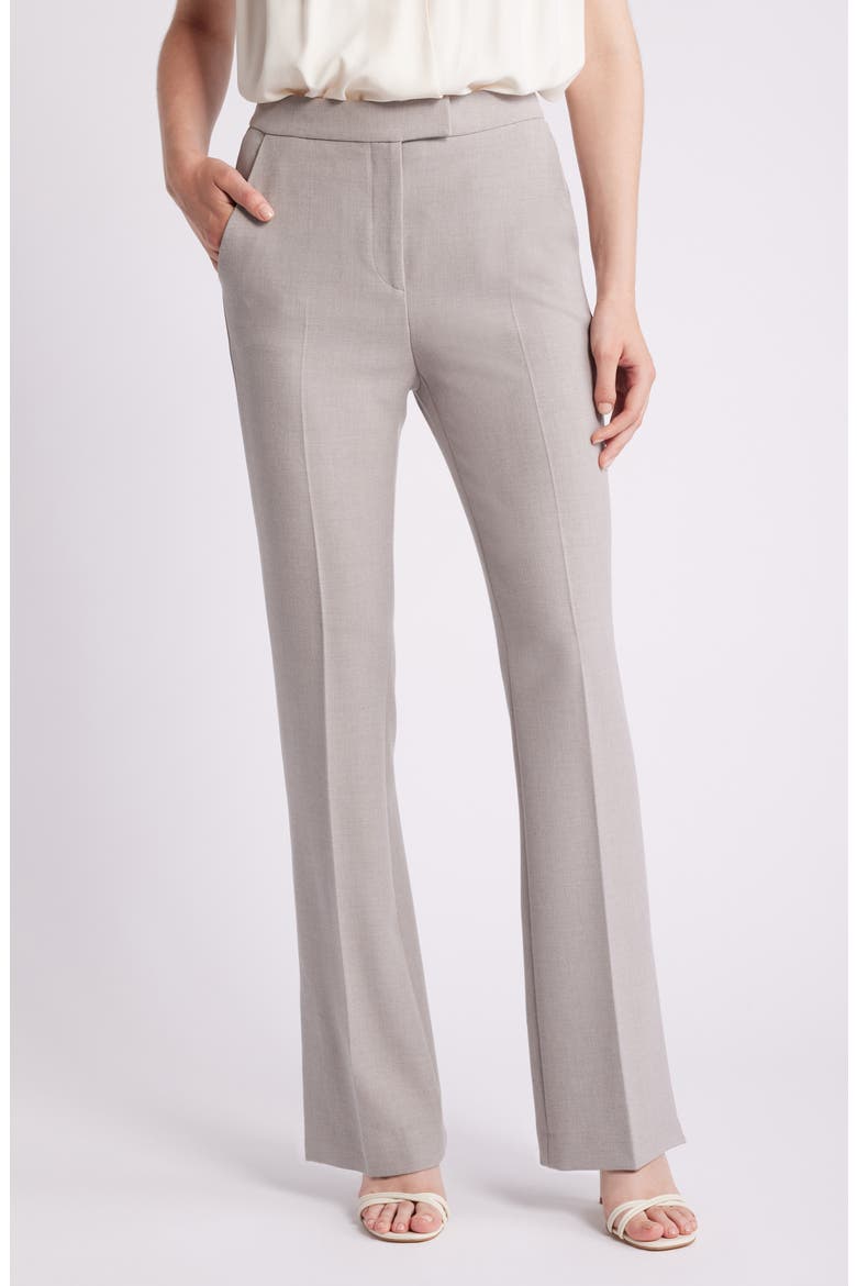 Tubeka Side Slit Straight Leg Pants, Main, color, WOLF GREY MELANGE