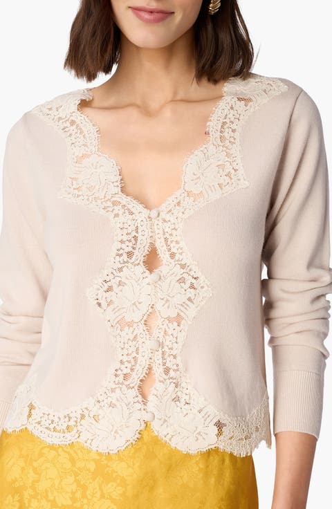 Sanders Lace Trim Cardigan