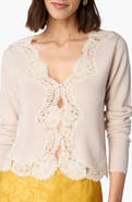CAMI NYC Sanders Lace Trim Cardigan