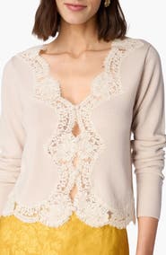 CAMI NYC Sanders Lace Trim Cardigan