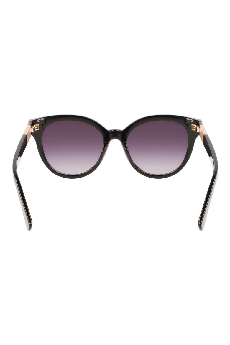 Le Pliage 53mm Gradient Round Sunglasses, Alternate, color, BLACK