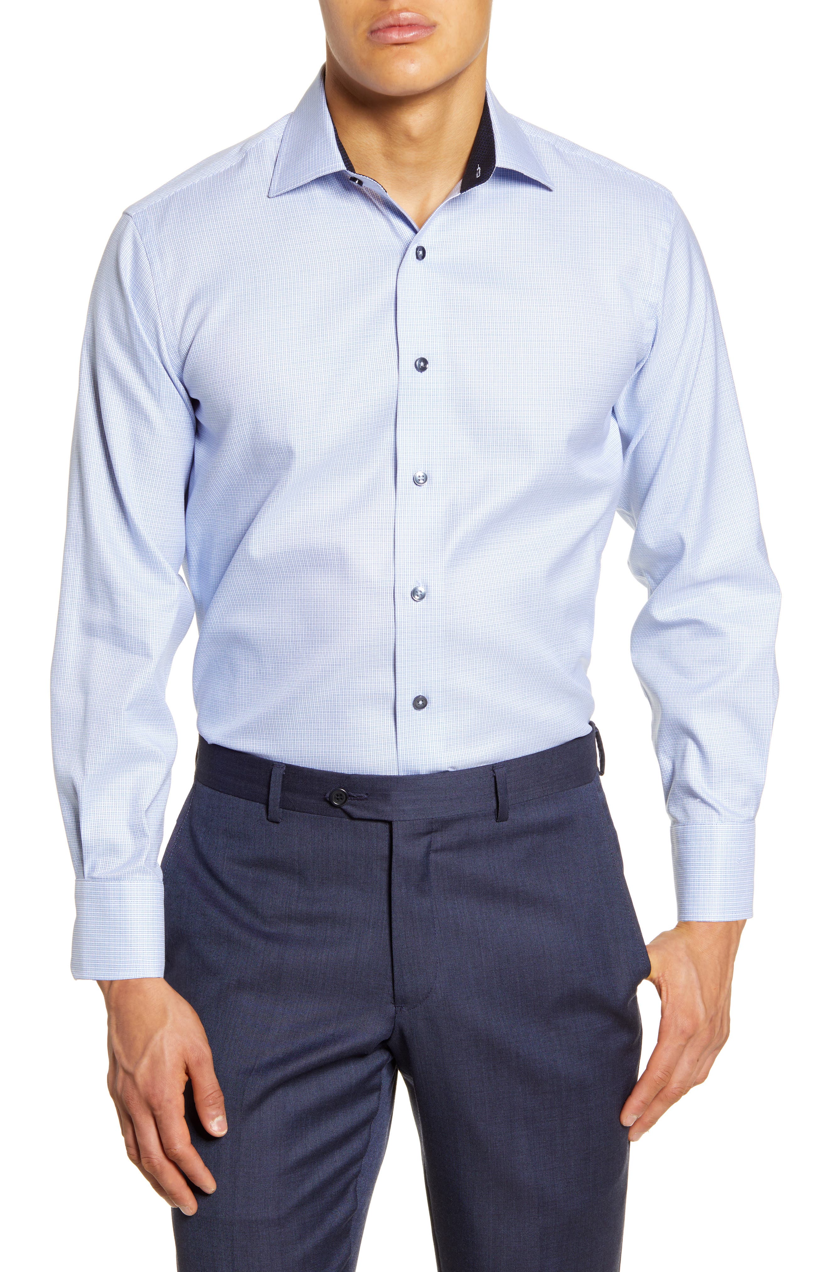 Trim Fit Check Dress Shirt