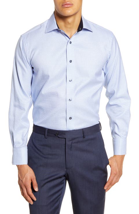 Trim Fit Check Dress Shirt