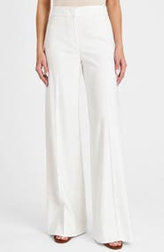 Santorelli Gigi Wide Leg Pant in Cotton Stretch