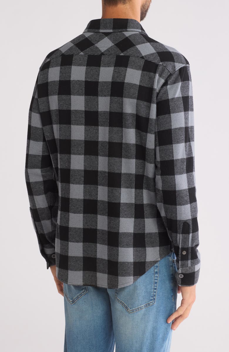 PTO Big Horn Buffalo Plaid Flannel Button-Up Shirt, Alternate, color,