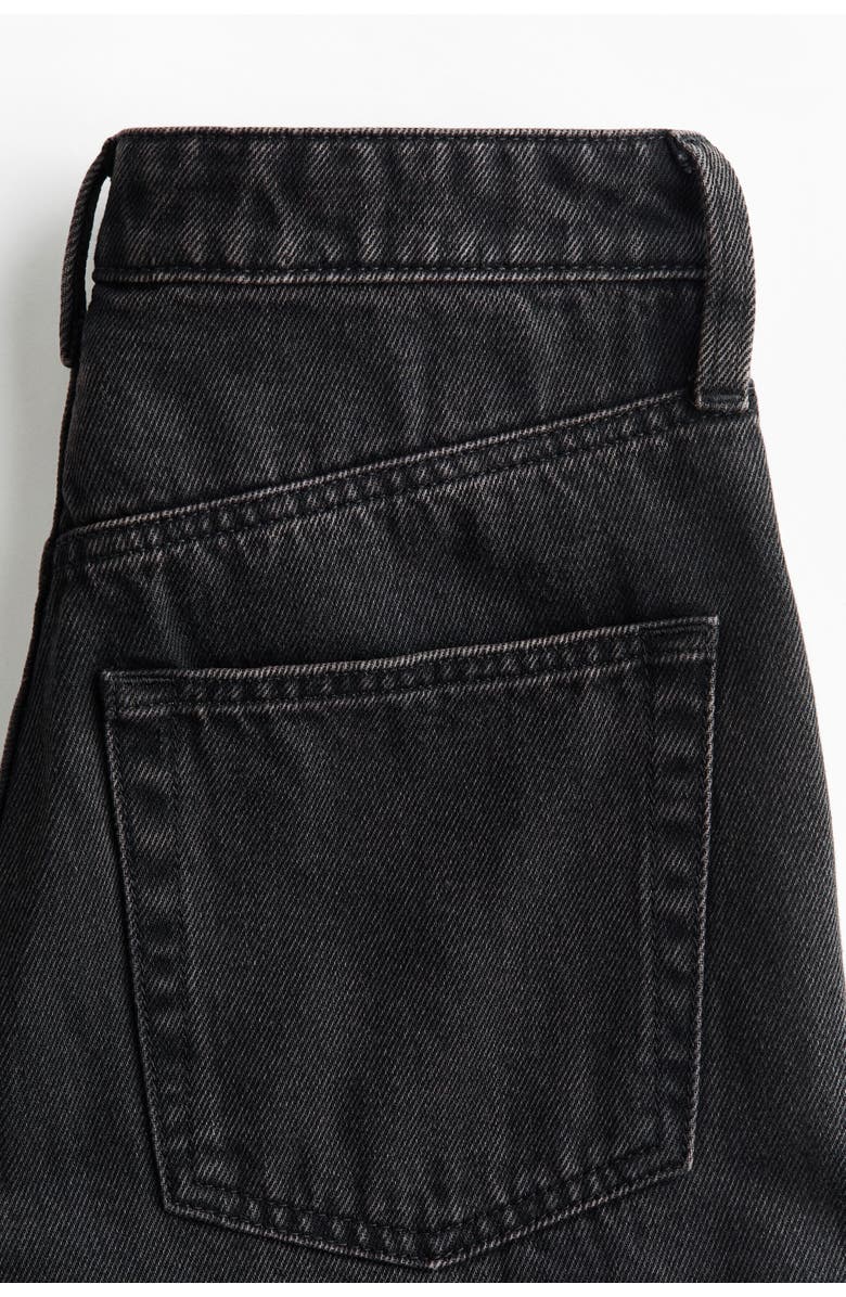 H&M Wide High Waist Jeans, Alternate, color, Washed Black