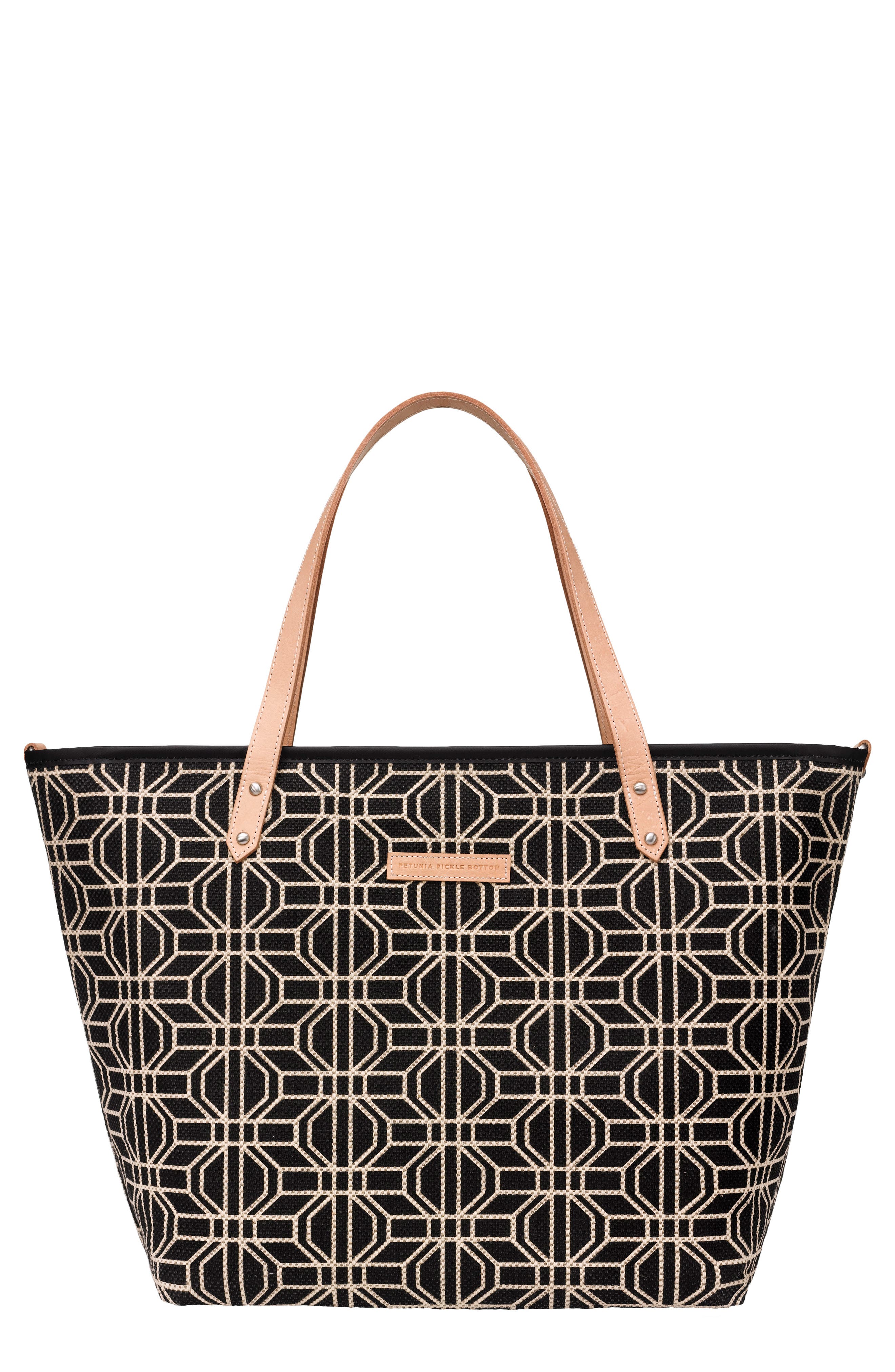 Petunia Pickle Bottom 'Downtown' Glazed Canvas Tote, Main, color, 