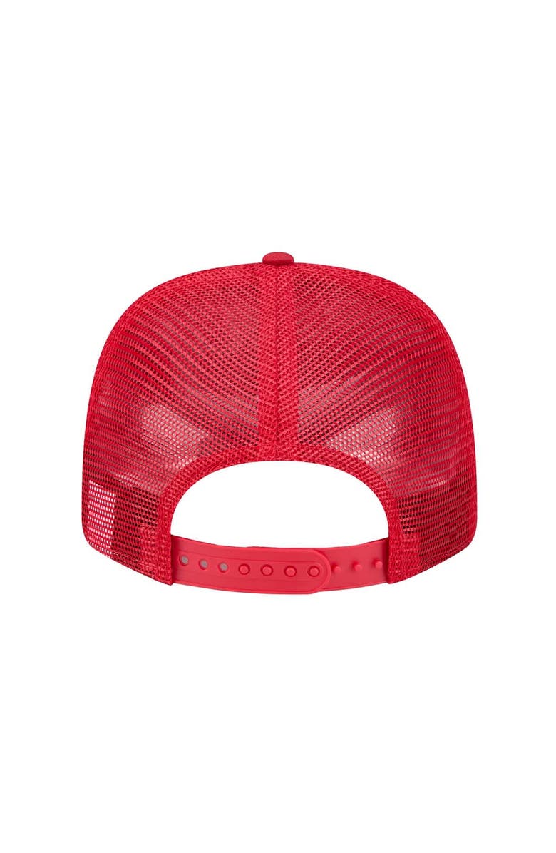 New Era Men's New Era Scarlet San Francisco 49ers Adventure Camo Trucker 9SEVENTY Stretch-Snap Adjustable Hat, Alternate, color, Scarlet