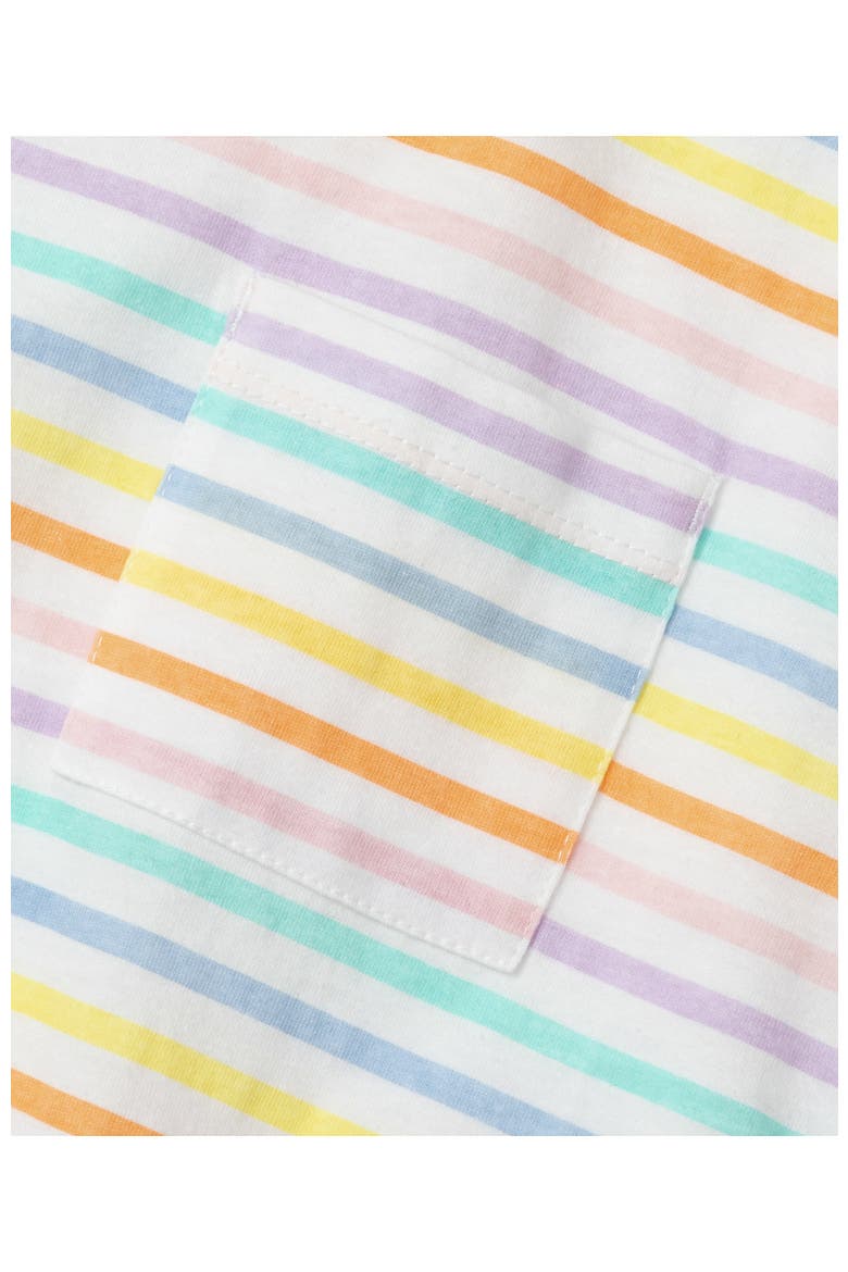 Girls Meet and Greet Pocket Tee, Alternate, color, Colorful Stripe