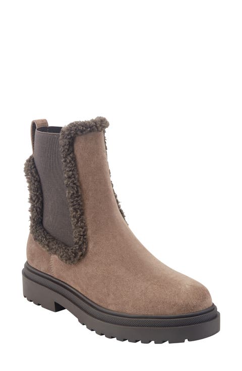 Blaynie Chelsea Boot with Faux Fur Trim