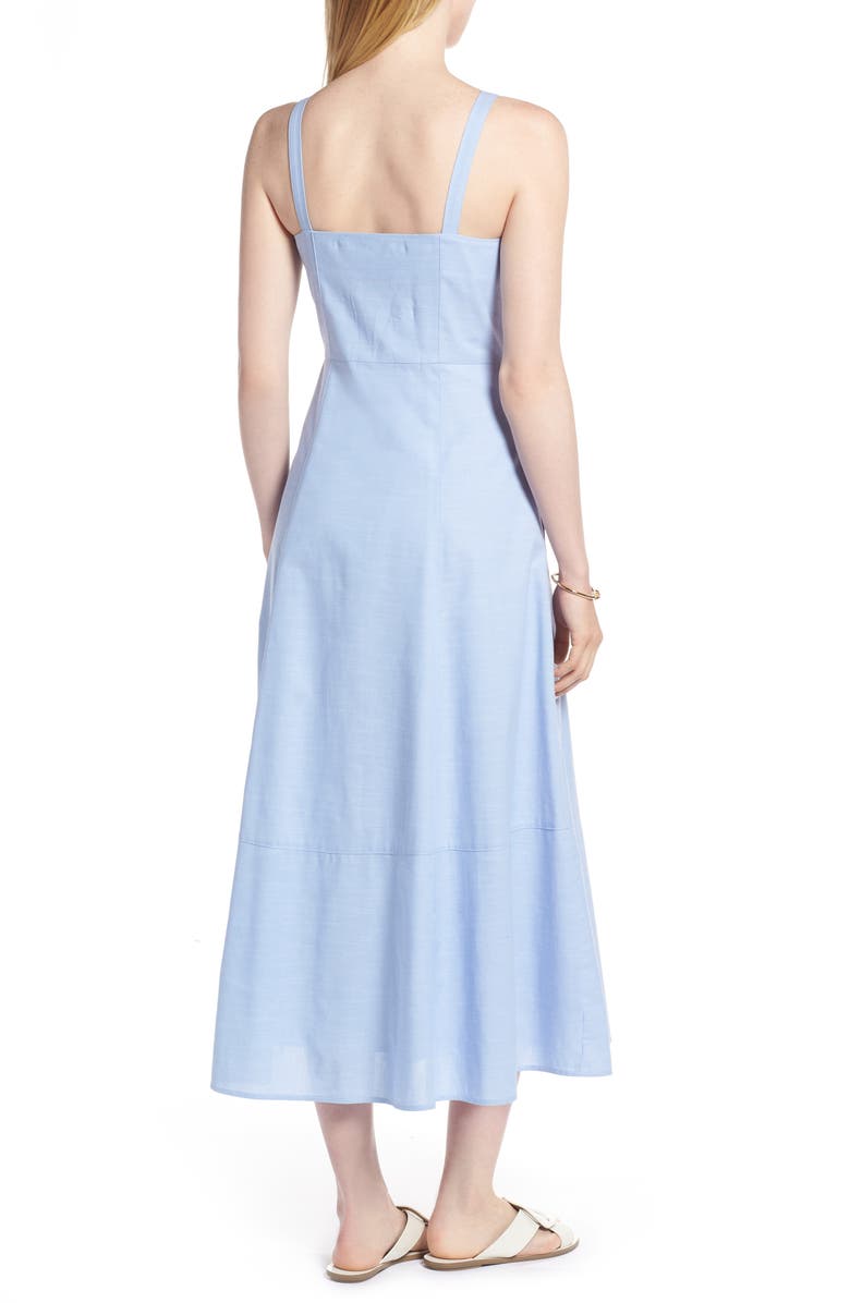 1901 Button Front Chambray Cotton Dress, Alternate, color, 