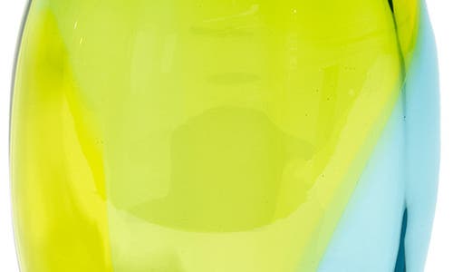 Kosta Boda Fidji Medium Vase In Yellow/blue