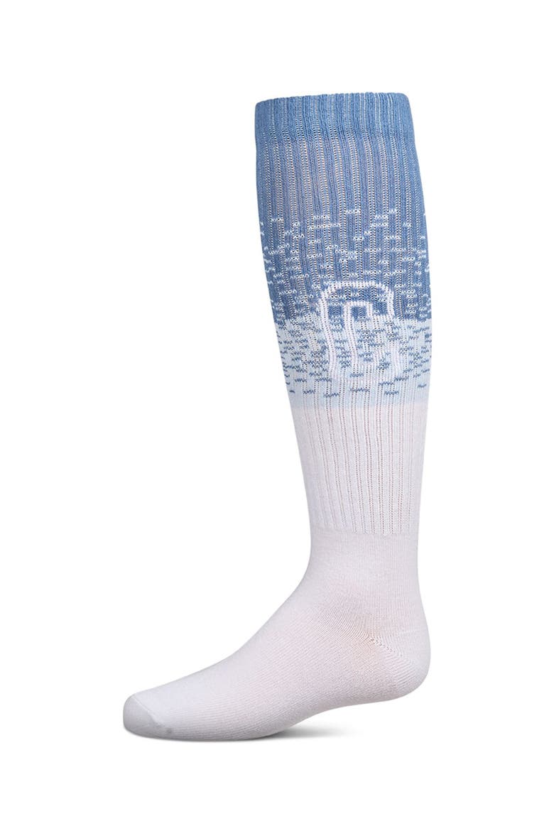 Color-Block C Graphic Ribbed Knee Sock, Main, color, White