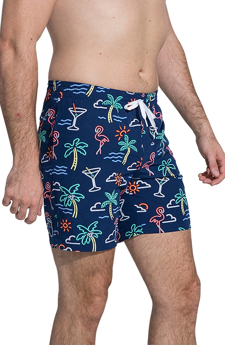 Chubbies Tropicadas 7-Inch Swim Trunks, Alternate, color, Navy