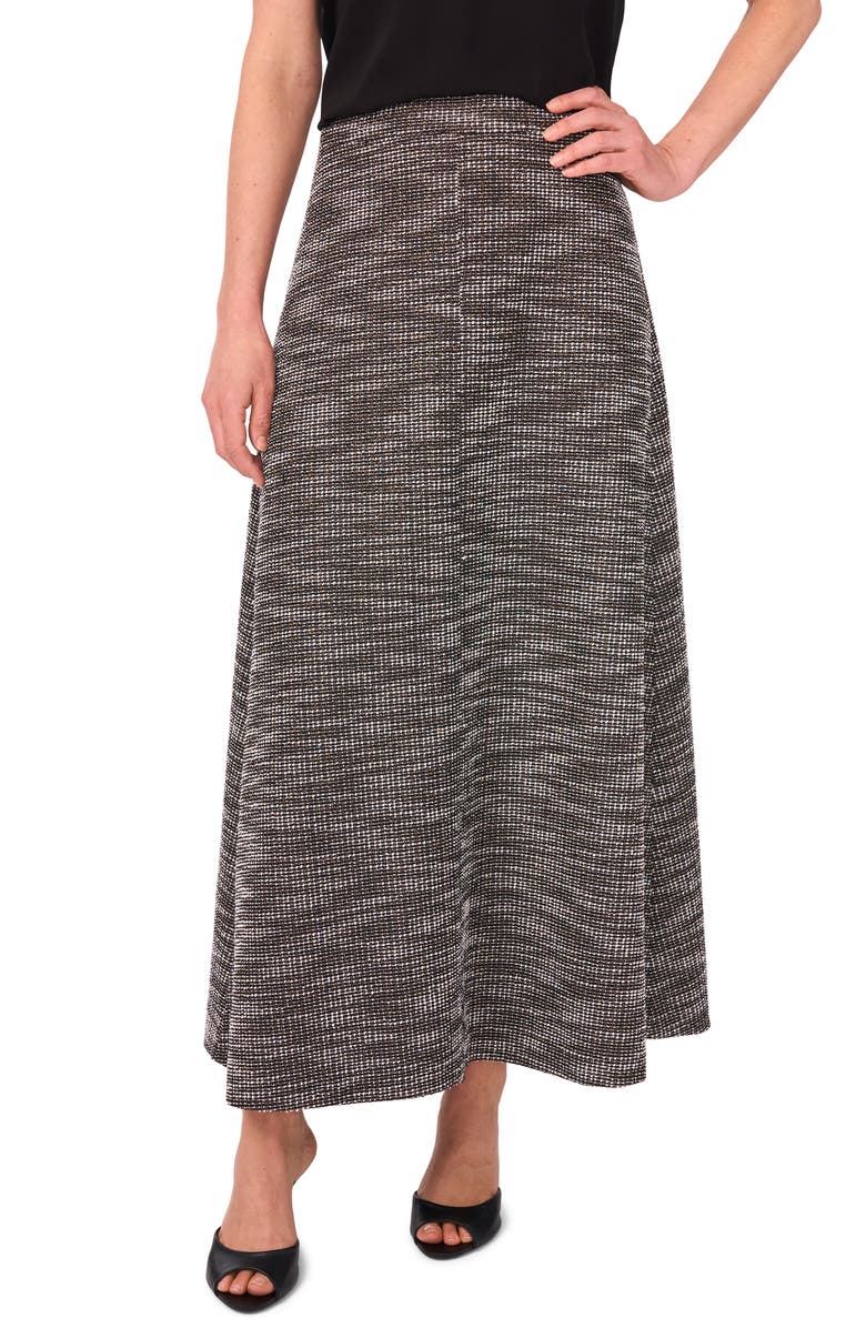 Vince Camuto Tweed Maxi Skirt, Main, color, Camel Multi