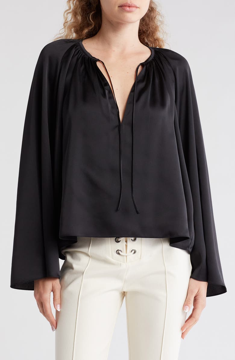 FRAME Gathered Neck Blouse, Main, color,