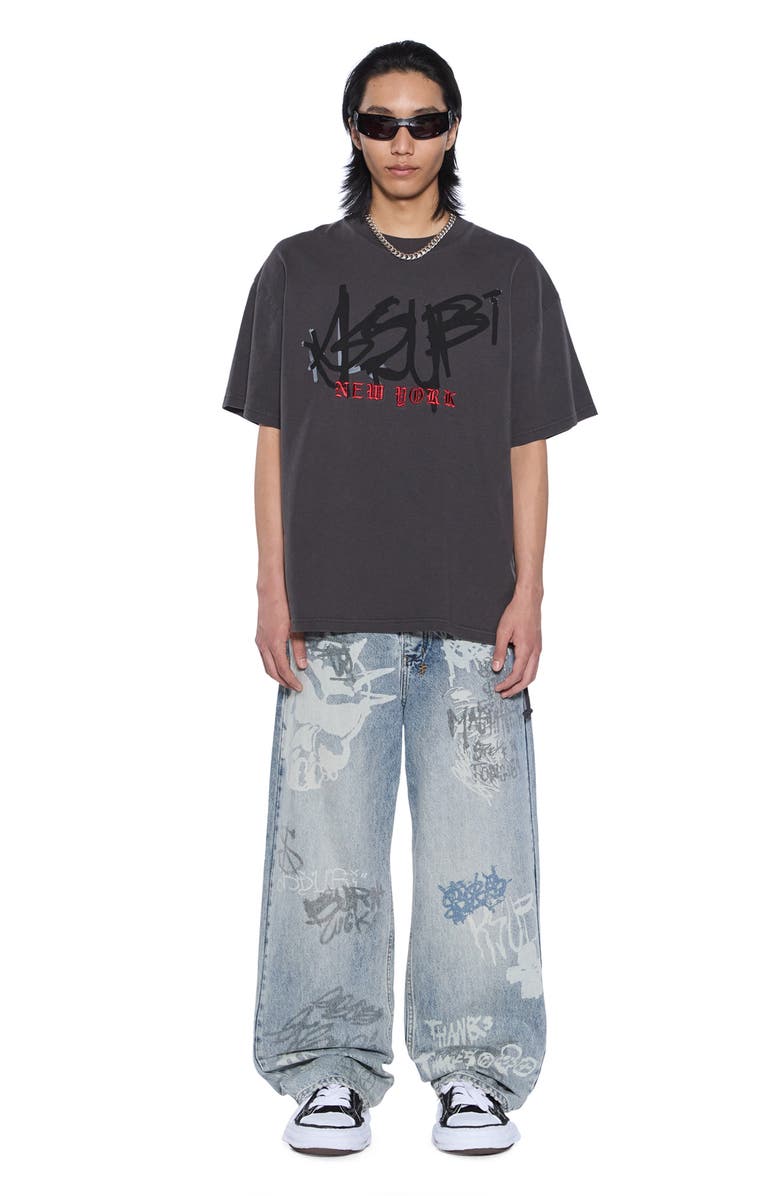 Ksubi Graff Ekcess Graphic T-Shirt, Alternate, color, Old Black