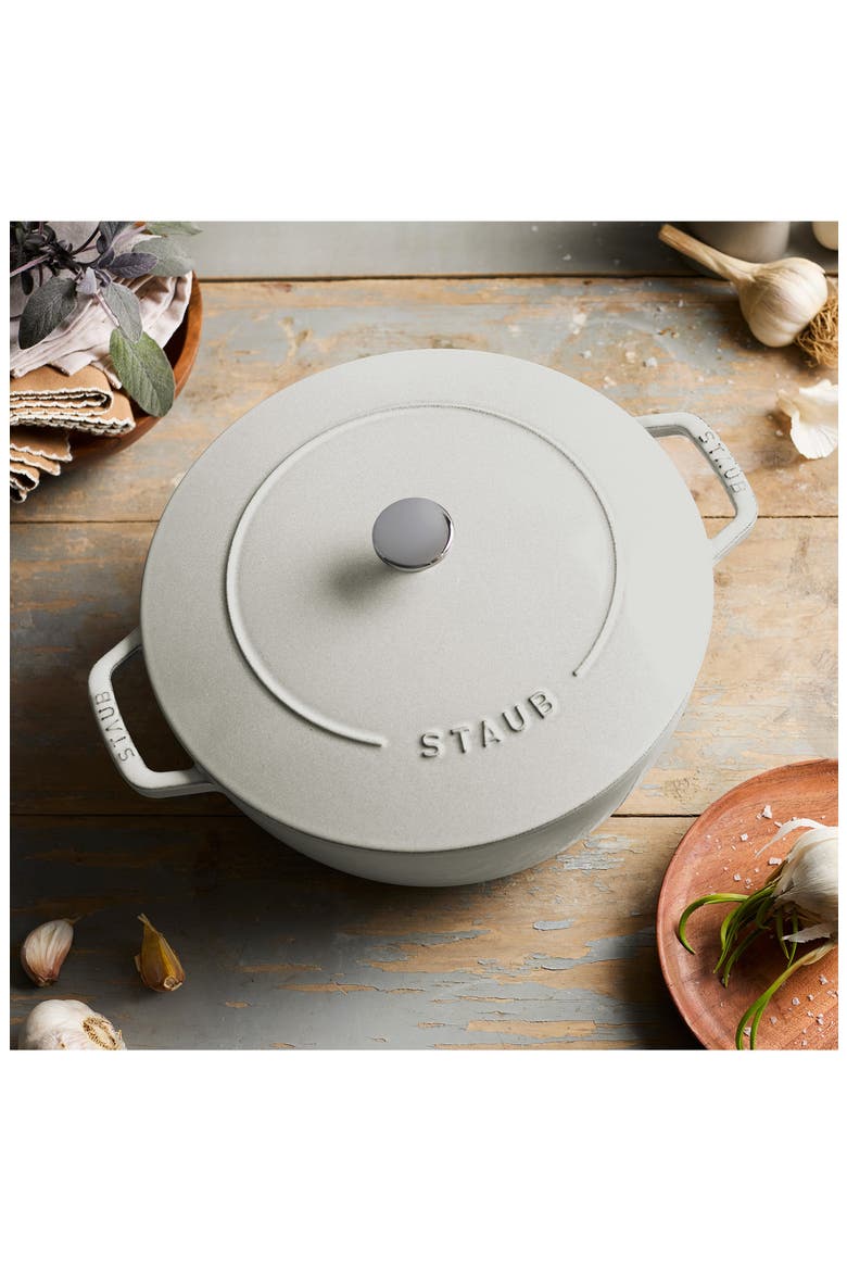 5-Quart Enameled Cast Iron Cocotte, Alternate, color, WHITE TRUFFLE
