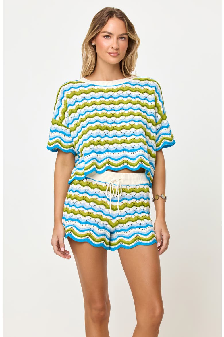 Sun Chaser Stripe Top, Alternate, color, ISLAND BREEZE