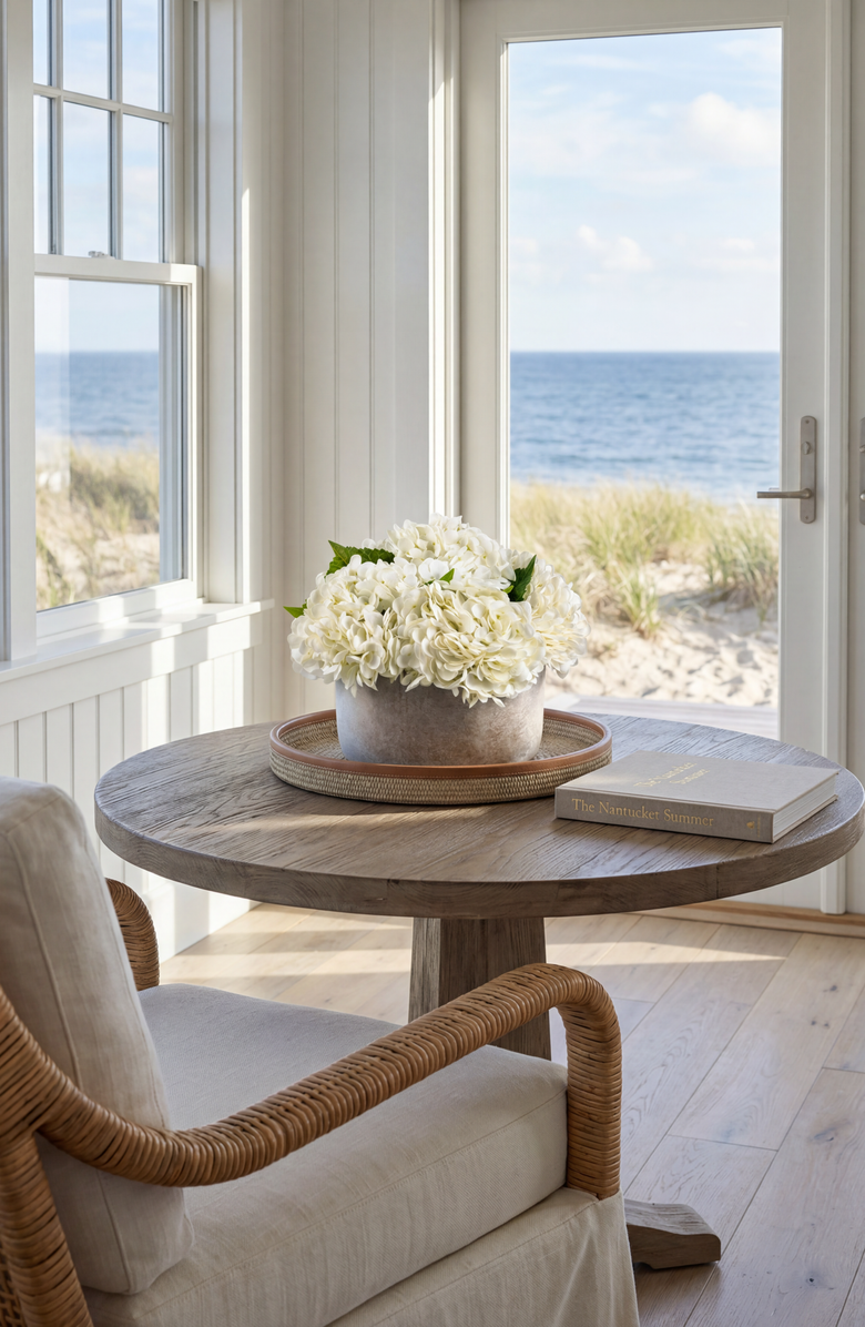 CocoBella Aurelia RealTouch Hydrangea Arrangement, Alternate, color, Snow