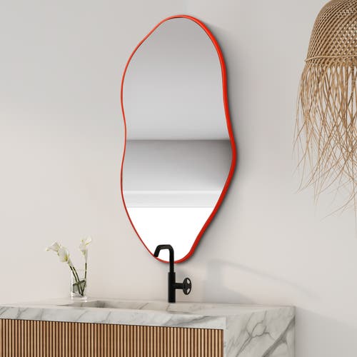 Jonathan Y Everly Irregular Framed Decorative Wall Mirror In Chrome