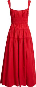 DÔEN Clover Organic Cotton Poplin Tiered Sundress