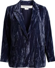 Treasure & Bond Relaxed Fit Textured Velvet Blazer
