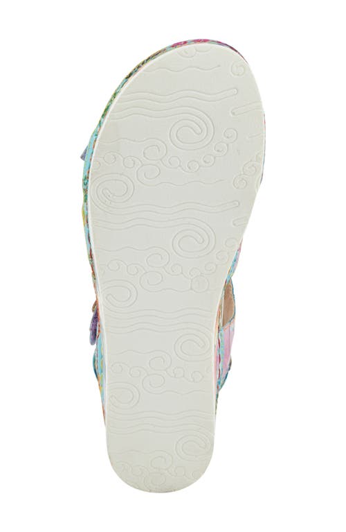 L'artiste By Spring Step Calista Floral Embellished Ankle Strap Sandal In Multi