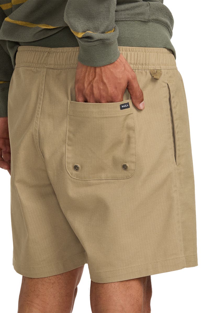 RVCA Civic Range Integrated Belt Cotton Blend Shorts, Alternate, color, 