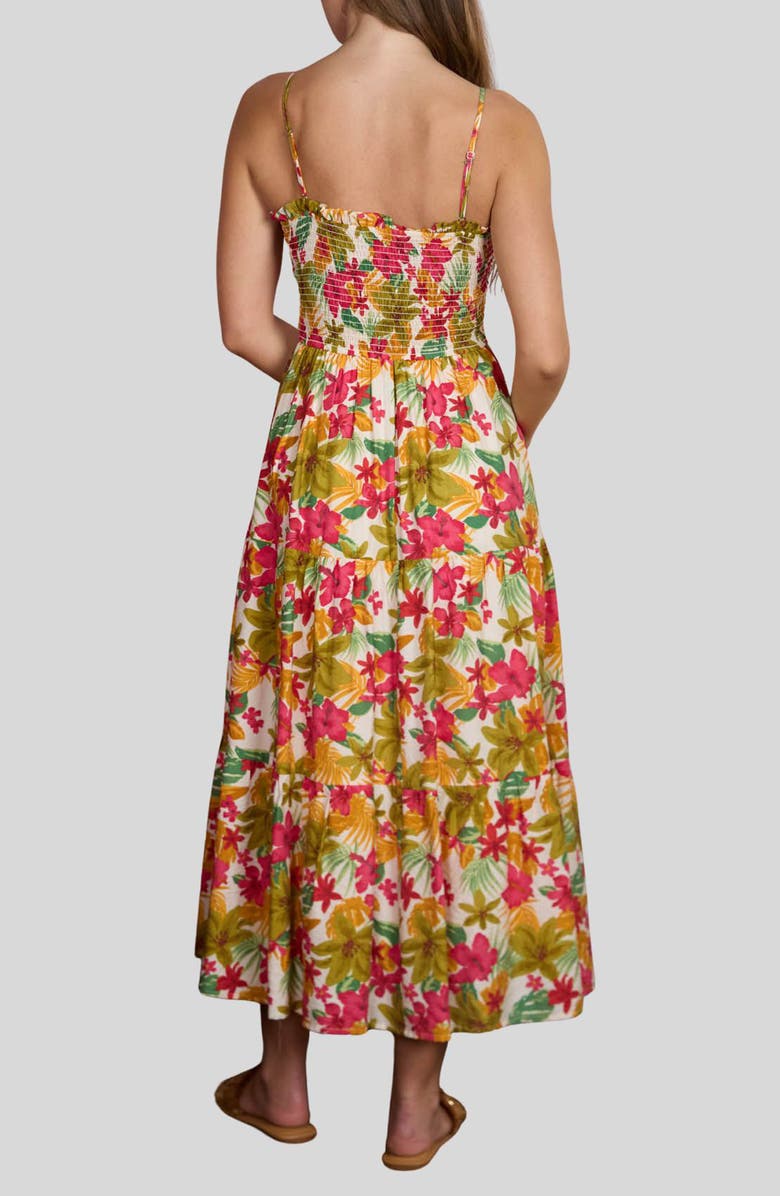 Blu Pepper Floral Midi Dress, Alternate, color,